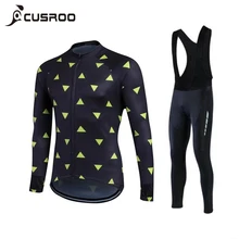 CUSROO изготовление под заказ мужские весна-осень с длинным рукавом mtb Vélo комплекты Pro Team велосипед одежда треугольник комплекты одежды
