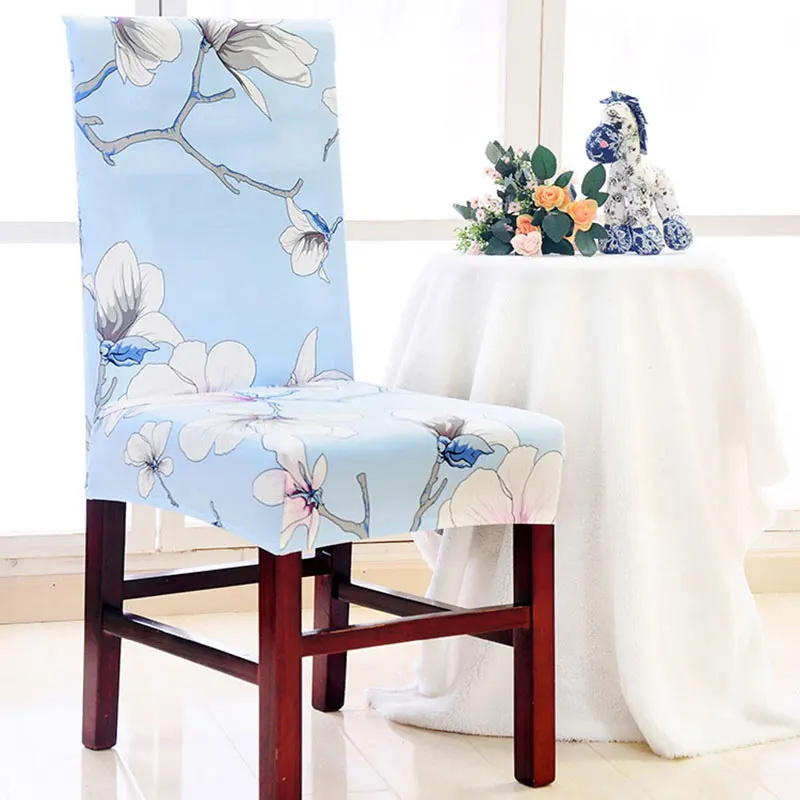 Hyha минималистичные Чехлы для обеденных стульев с растительными листьями и цветочным узором защитный чехол из спандекса, эластичный чехол - Цвет: 2
