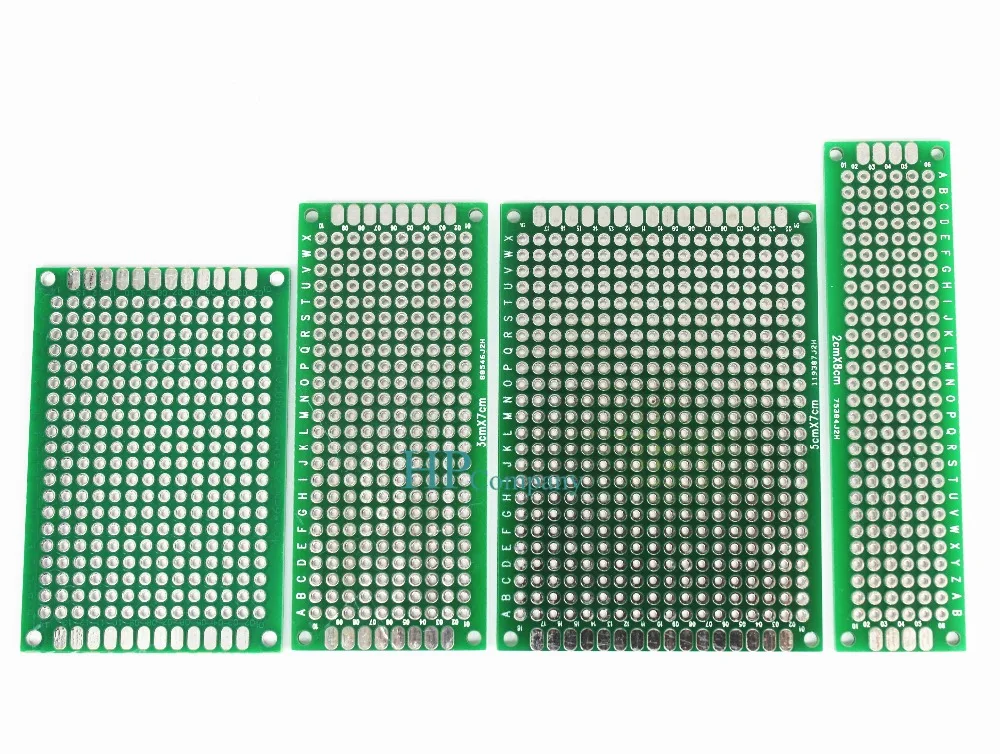 

4PCS 5*7 4*6 3*7 2*8 cm Double Side Board Copper prototype pcb Universal Circuit Board for Arduino
