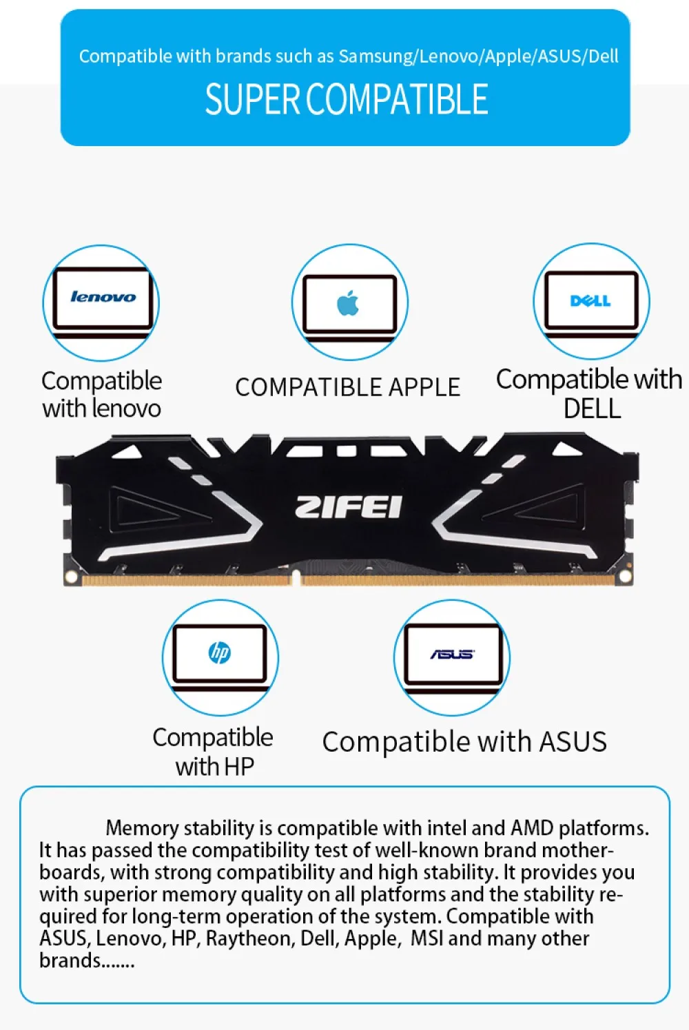 ZIFEI DDR3 8GB 1333mhz 1600mhz 1866mhz 1,5 V 240pin настольная Память dimm охлаждающая оперативная память с радиатором