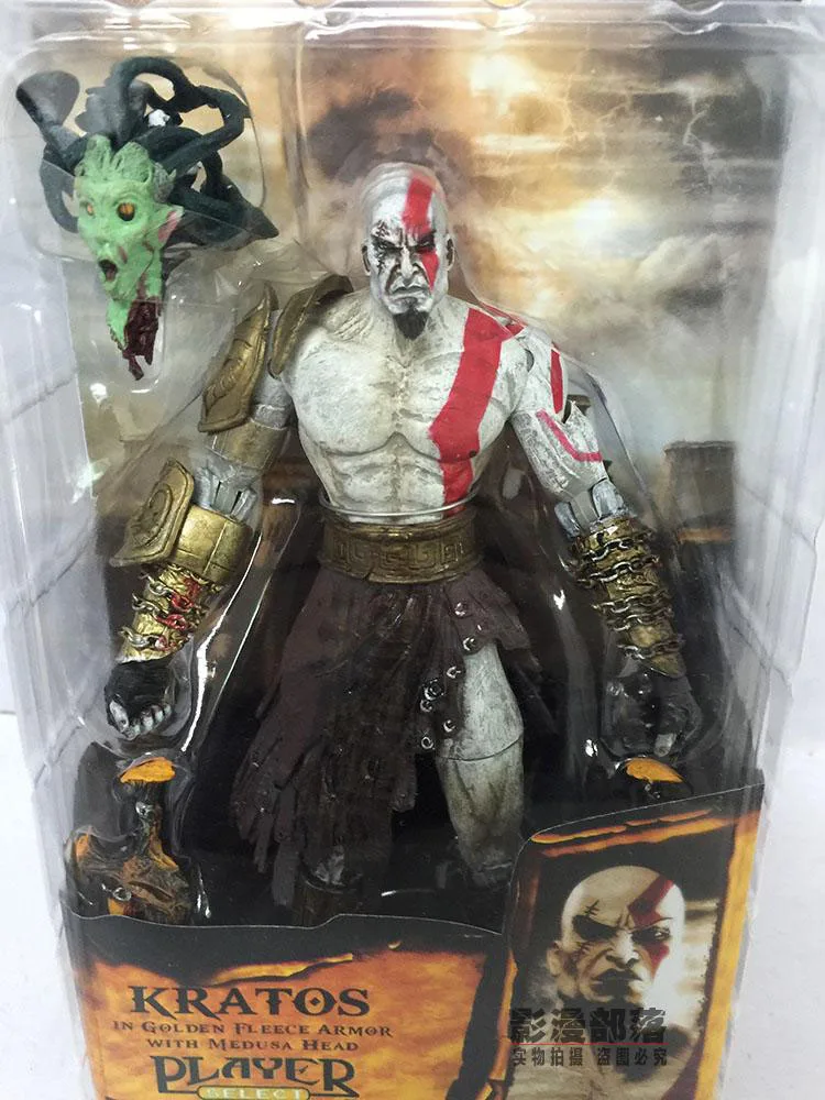 God of War 1 шт. 7," NECA God of War Кратос из золотого флиса Броня с головой Медузы ПВХ фигурка коллекция