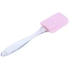 Силиконовая лопаточка, ложка, кухонная утварь, Миксер для выпечки, смеситель скребок(розовый) L