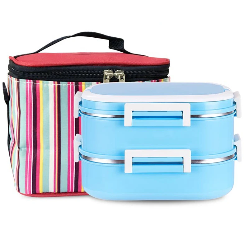 2-4 Layer Leakproof 304 Stainless Steel Lunch Box Insulation Thermos Japanese Style Bento Box Kids Metal Food Container Portable