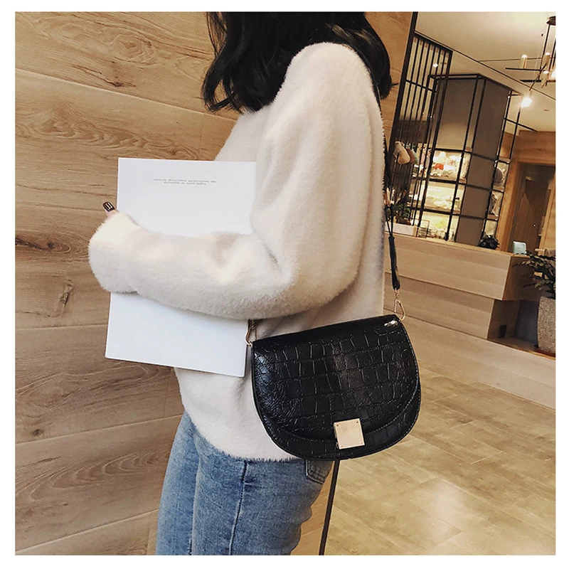 سرج مصنوع من الجلد حقيبة Crossbody حقائب للنساء البني رفرف المحافظ مع البرية حزام الكتف الإناث حقيبة يد صغيرة حقيبة ساع