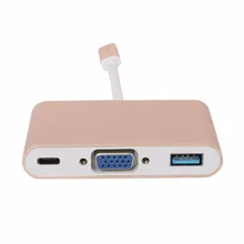 USB 3.1 Type-C to VGA Adapter Converter Cable for Macbook