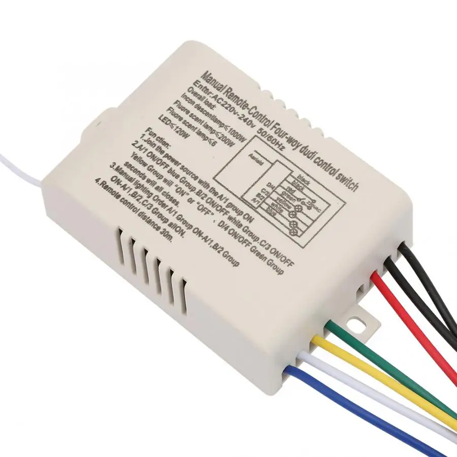 4 подъездных путей ВКЛ/ВЫКЛ 220V Цифровой Беспроводной настенный светильник