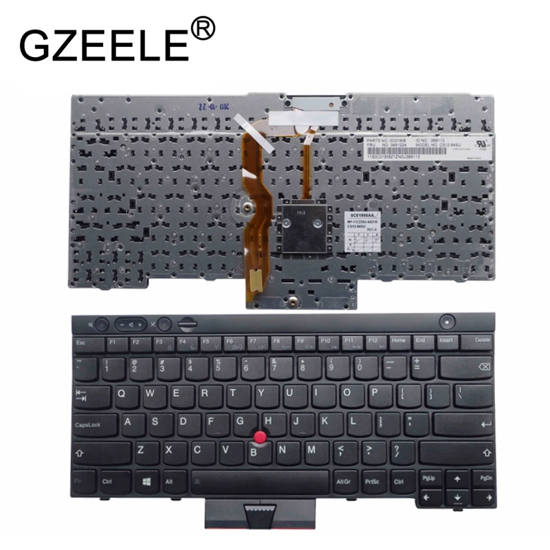 

GZEELE New for Lenovo FOR Thinkpad 04X1345 MP-11C23US-3871W US English Keyboard