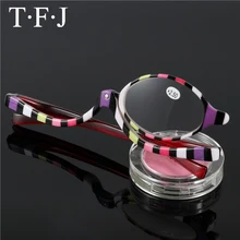 Макияж очки для чтения складные тонкие модные очки Oculos De Grau глаз Макияж очки Левая и rRght Регулировка Oculos grau