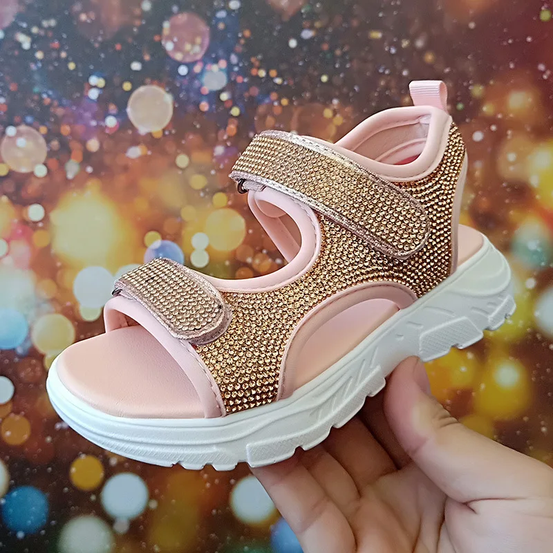 

Girls Bling-bling Sandals 2019 New Fashion Korean Summer Children's Shoes Baby Princess Shoes Soft Bottom Sandals for Girls