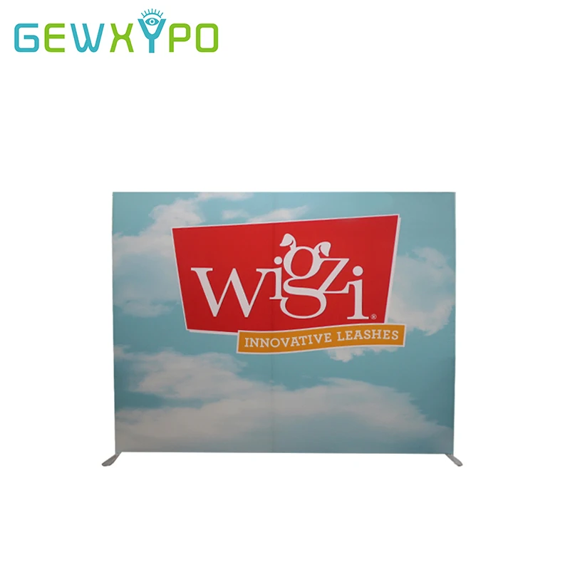 Free Shipping 10ft*8ft Portable Straight Tension Fabric Banner Display Stand With Single Side Graphics+ Durable Oval Table