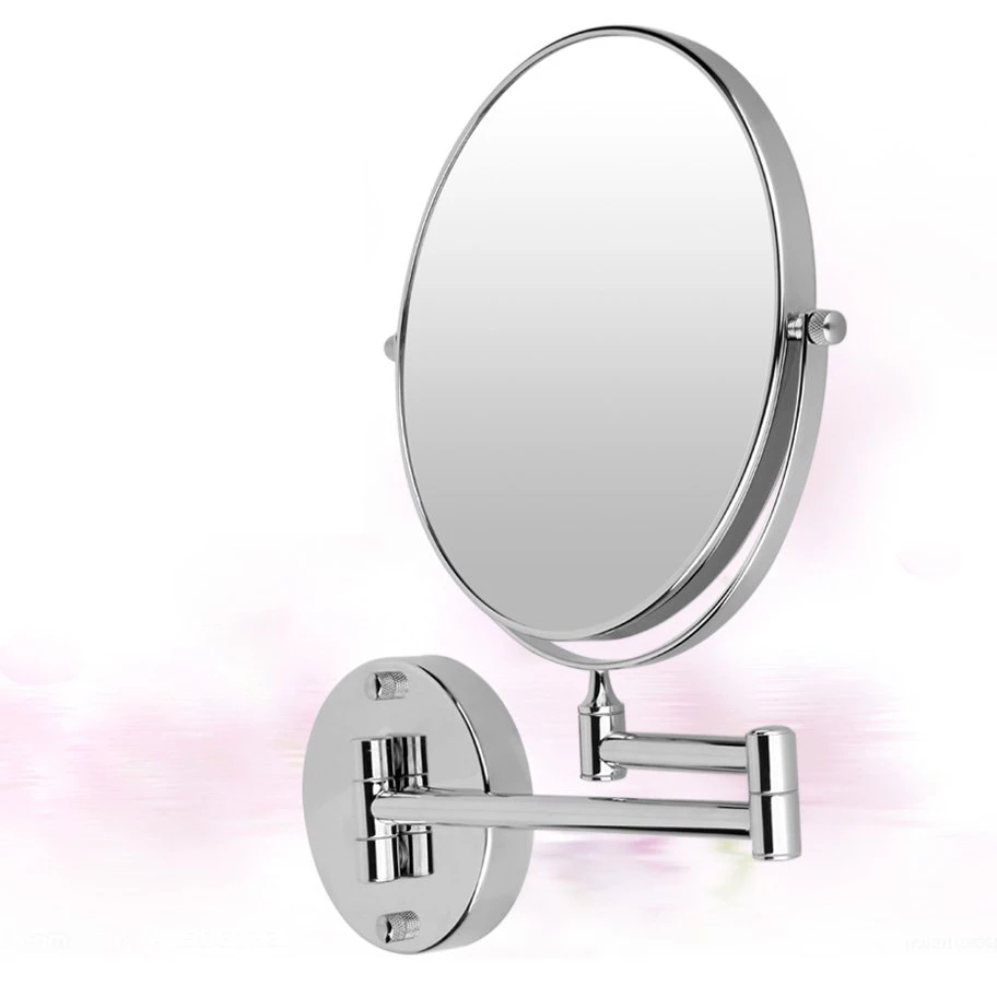 Хромированное круглое " настенное косметическое зеркало Двухстороннее 7X увеличительное зеркало