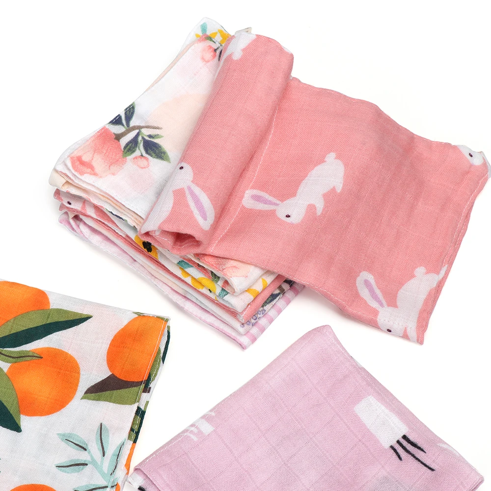 

3pcs Newborns Children Water Absorption Wipe Cloth Infant Handkerchief Muslin Towel Baby Bibs Feeding Cloth Random Color