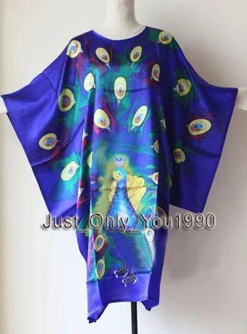 Женская Ручная роспись, кафтан, халат, кимоно, халат, одежда для сна - Цвет: Jewelblue