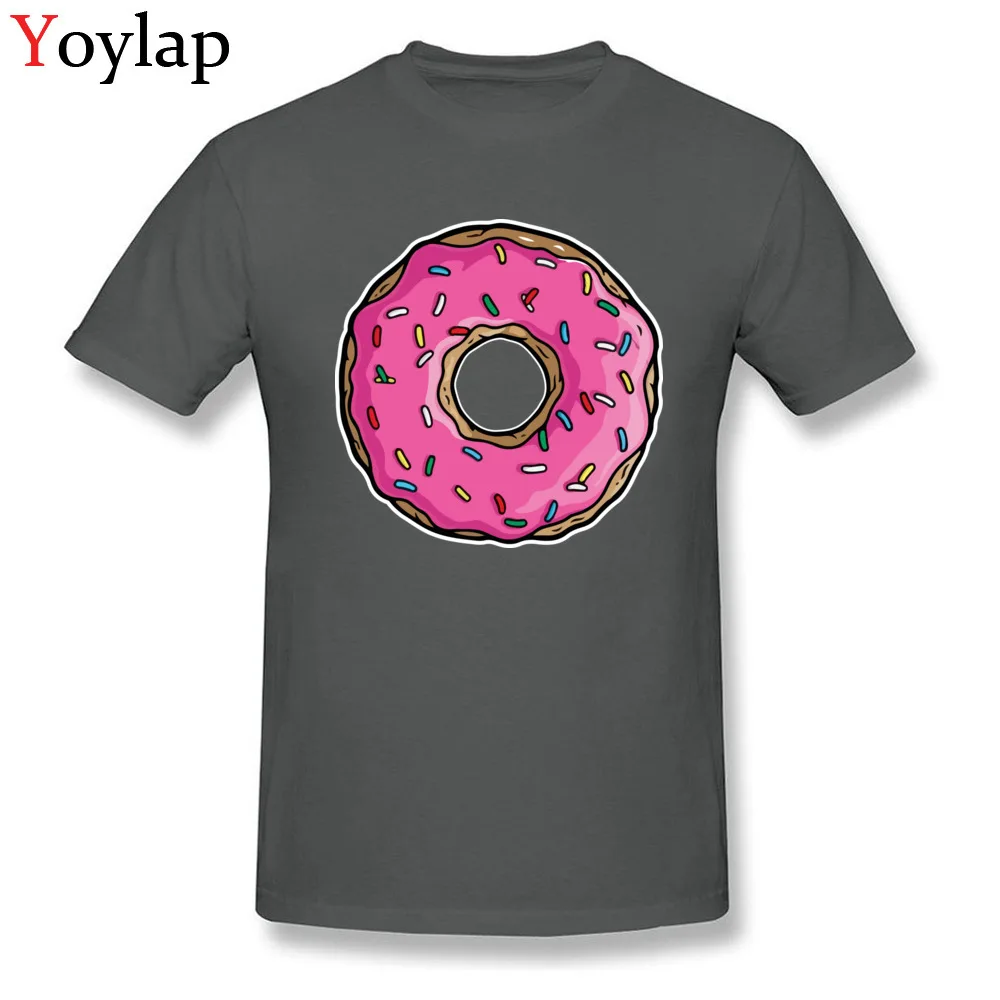 Mens Tops Shirt Cute Slim Fit T-shirts 100% Cotton Crew Neck Short Sleeve Street Donut Tee Shirts Top Quality carbon