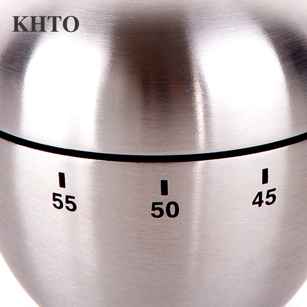 KHTO Нержавеющая сталь 60-минутный таймер обратного отсчета Кухня Пособия по кулинарии Механическая сигнализация таймер часы Apple Форма