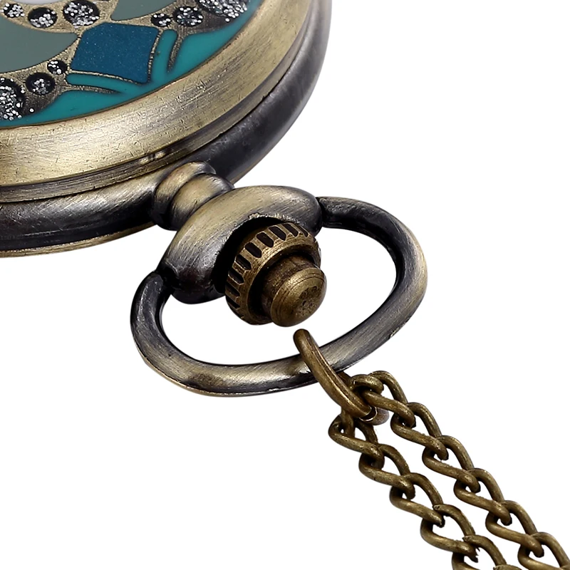 Fashion-47x47mm-Vintage-Elegant-Ceramics-Flowers-Pocket-Watch-Necklace-12-Colors-CF1042