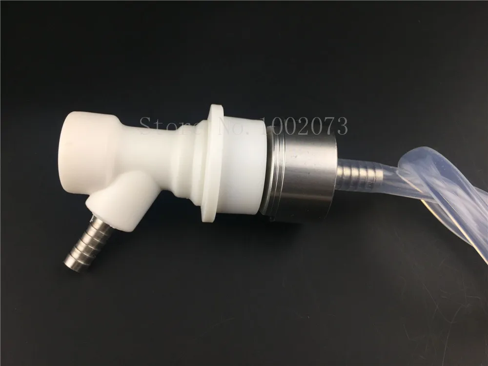 brewing Ball Lock Gas Disconnect Carbonation Cap w 516 Barb Connectors with 1feet silicone tube Homebrew Beer Soda Kegging (1)