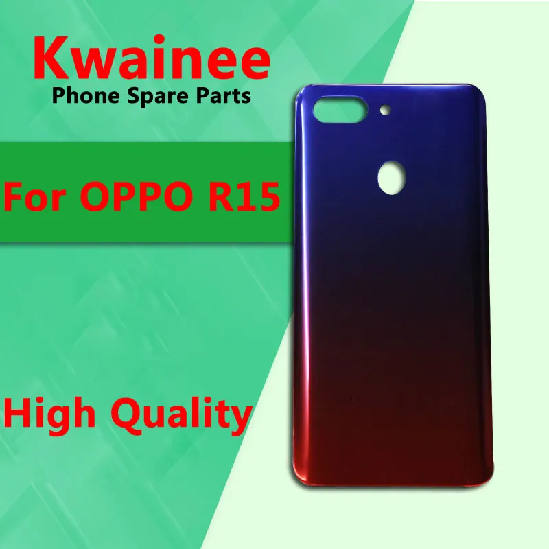 Kwainee для OPPO R15 PRO Задняя стеклянная крышка аккумулятора задняя Запасная