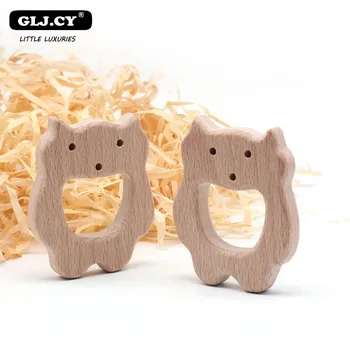 

Lovely Baby Bear Baby Molar Gum Natural Beech Wood Baby Gum Chewing Repair Molar Preferred Children's Toy 10PC