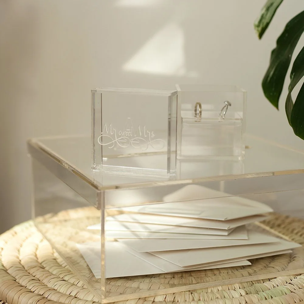 

Personalized Acrylic Wedding Card Boxes with Lid Wedding Card BoxWedding Money Box Card Holder