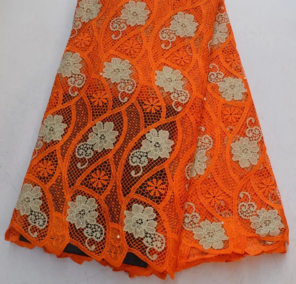 Latest High Quality Nigeria Design Guipure lace Nigeria Wedding guipure