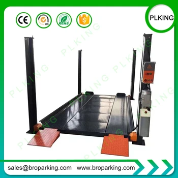 

China four post pole lift for sale vehicle car lifting and parking equipment