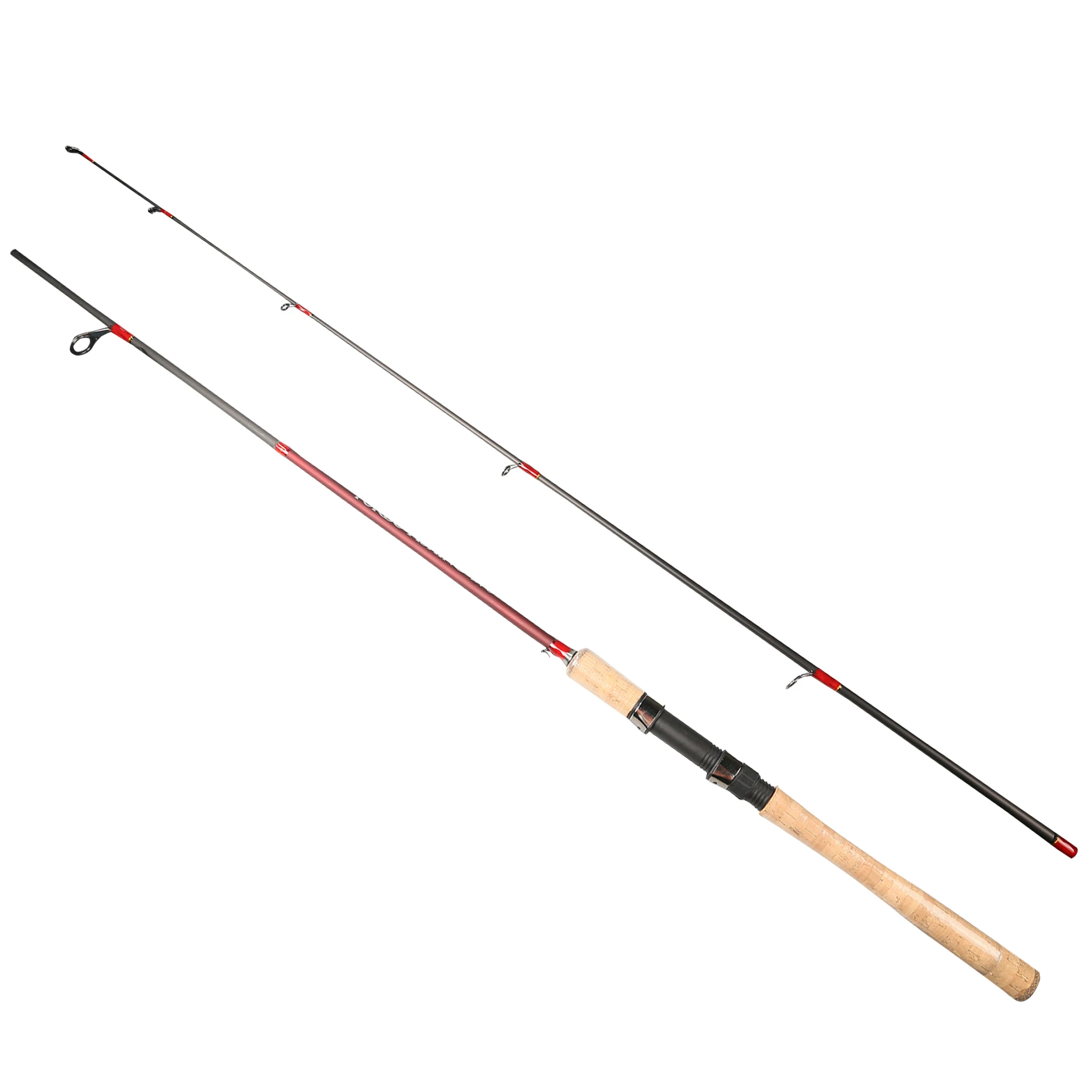 Buy 2.1 2.7m 2 Section Red Fishing Rod Spinning Lures