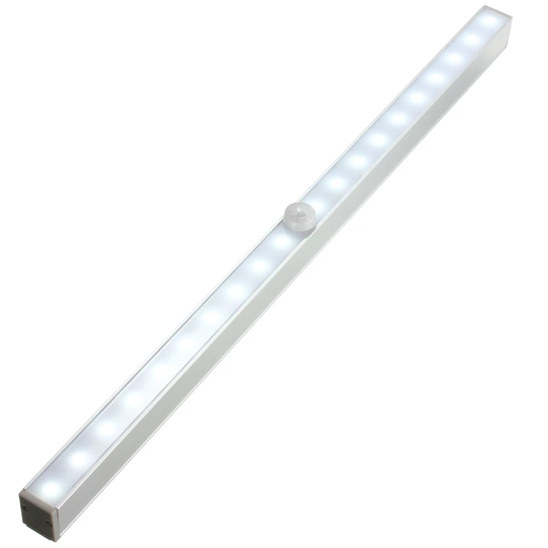 

20LED Wireless Cabinet Night Light PIR Motion Sensor LED Night Light Closet Under Stair Aisle Porch Bedroom Walkway Lamp White