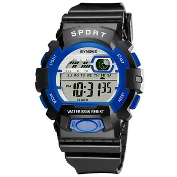 

Multifunction Children LED Digital Watch PU Leather Strap Student Sports Watches Casual Wristwatch LL@17
