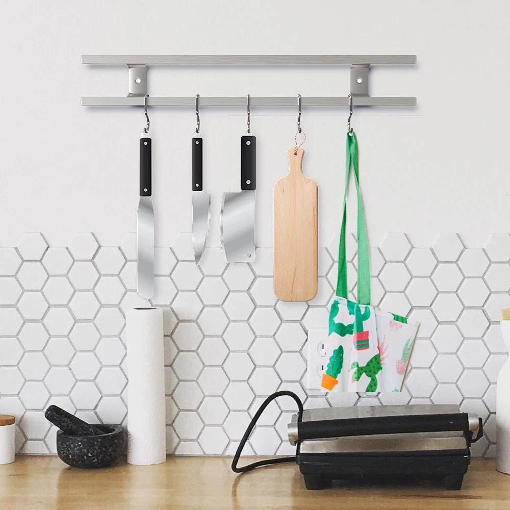 40cm Wall mounted Magnetic Knife Holder Double Bar Knife ...