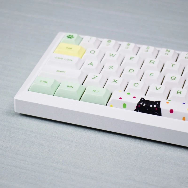 YMDK 136 DSA краситель Sub полный Keyset Peeking Cat для MX механическая клавиатура Filco Ducky 104 TKL 61