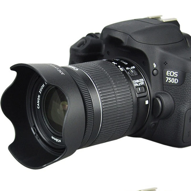 58 мм бленда объектива камеры для Canon 80D 100D 200D 700D 750D 760D 18-55 мм DSLR камеры аксессуары для фотографии