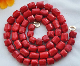 

Jewelr 004953 natural 36" 13x15mm massive red coral bead NECKLACE