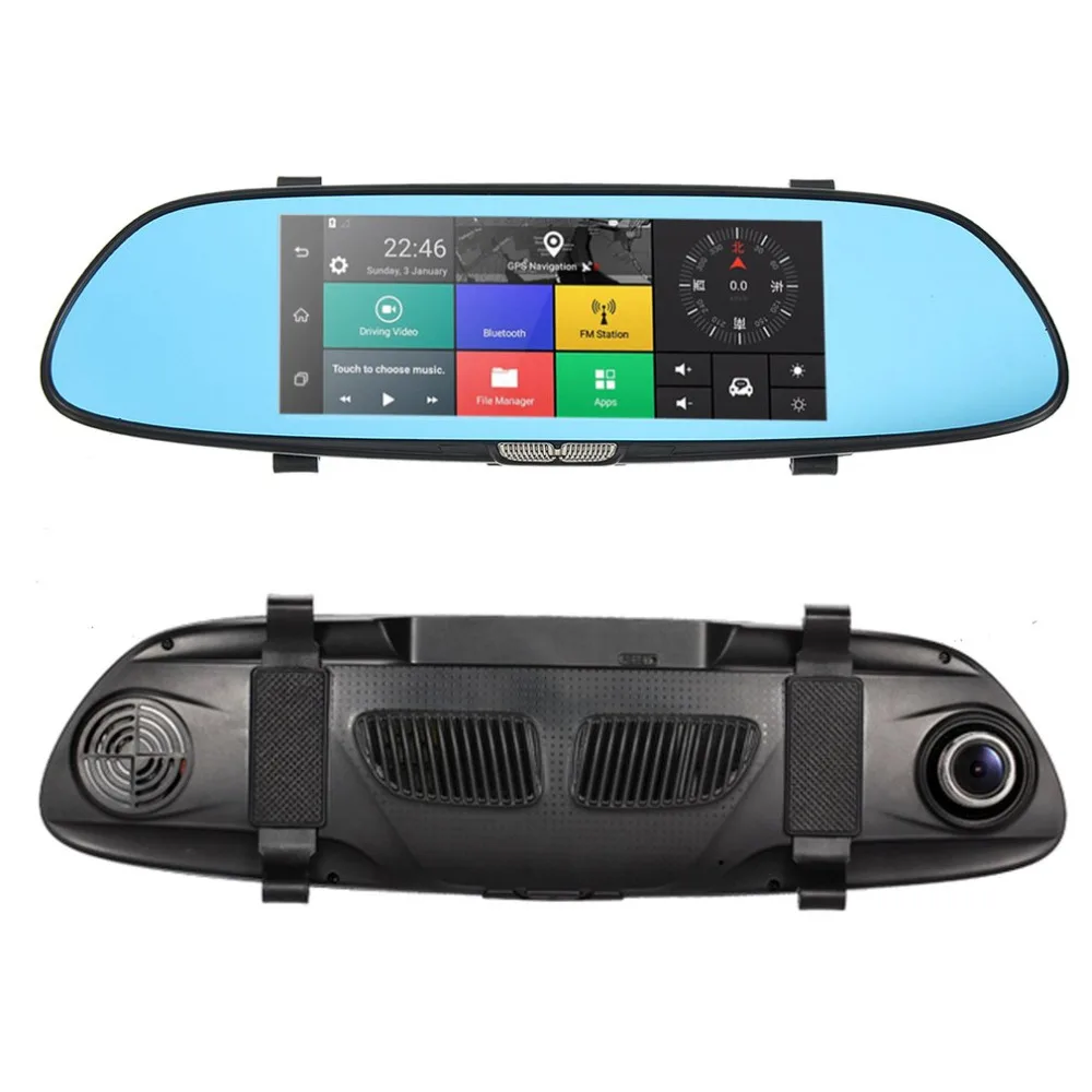 

New Auto HD 1080P 7 Inch Screen Display Video Recorder G-sensor Dash Cam Rearview Mirror Camera DVR Car Driving Recorder Hot