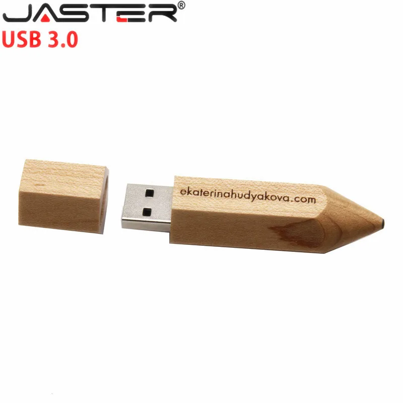 JASTER USB 3,0 логотип клиента деревянный карандаш USB флеш-накопитель креативный подарок флешка 4 ГБ 8 ГБ 16 ГБ 32 ГБ карта памяти