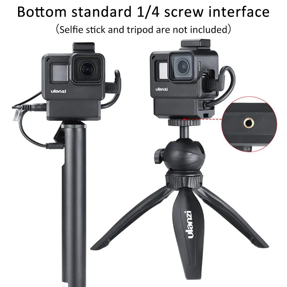 Для Ulanzi V2 Pro Спортивная камера клетка для GoPro Горячий башмак оболочка Расширения