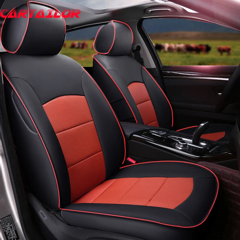 CARTAILOR New Cowhide Leather Car Seat Cover Styling for Mazda CX 9
