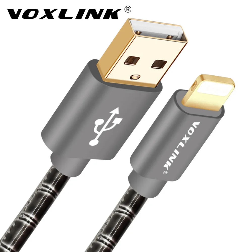 

VOXLINK PU 0.2M/1M/2M/3M Gold Plug 8 PIN Micro USB Charging Data Sync Cable For iPhone 5s 6 6s 6 Samsung Galaxy S3 S4 S6 Note 2