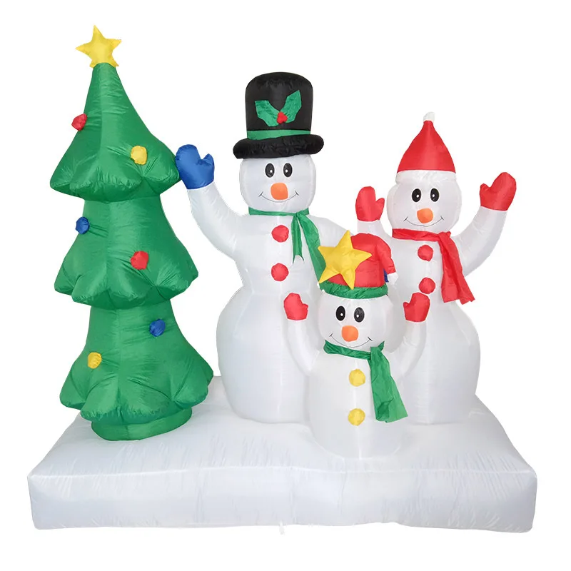 1.8m Tall Inflatable Christmas Tree Santa Claus Decor X'mas Outdoor Snowman Family Decorations Ornaments Cute Xmas for New Year |