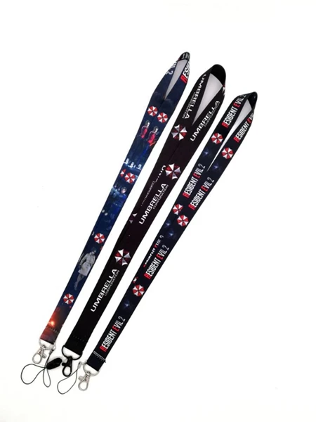 

Hot Sale 10 pcs Cartoon Resident Evil Umbrella Lanyard Key Chains Pendant Gifts Party Favors A-24