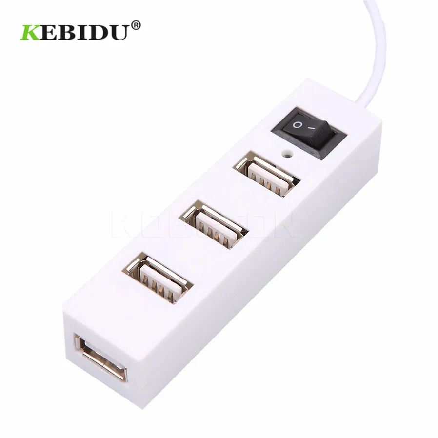 Kebidu Лидер продаж Модный мини USB 2,0 Hi-speed 4 порта usb-хаб разветвитель концентратор адаптер портативный для ПК компьютер usb-хаб 4 порта s