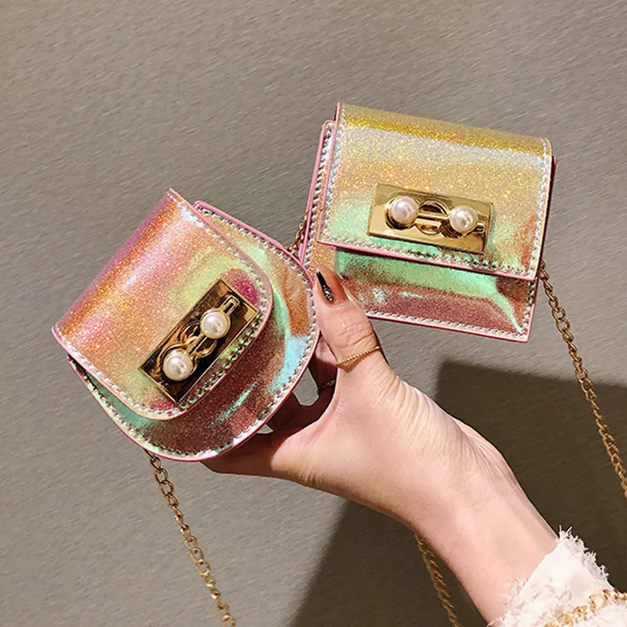 

Laser Mini Shell Women Purses Designer Pearls Lock Women's Shoulder Bags Clear Transparent Crossbody Bag Small Flap Coin Purse