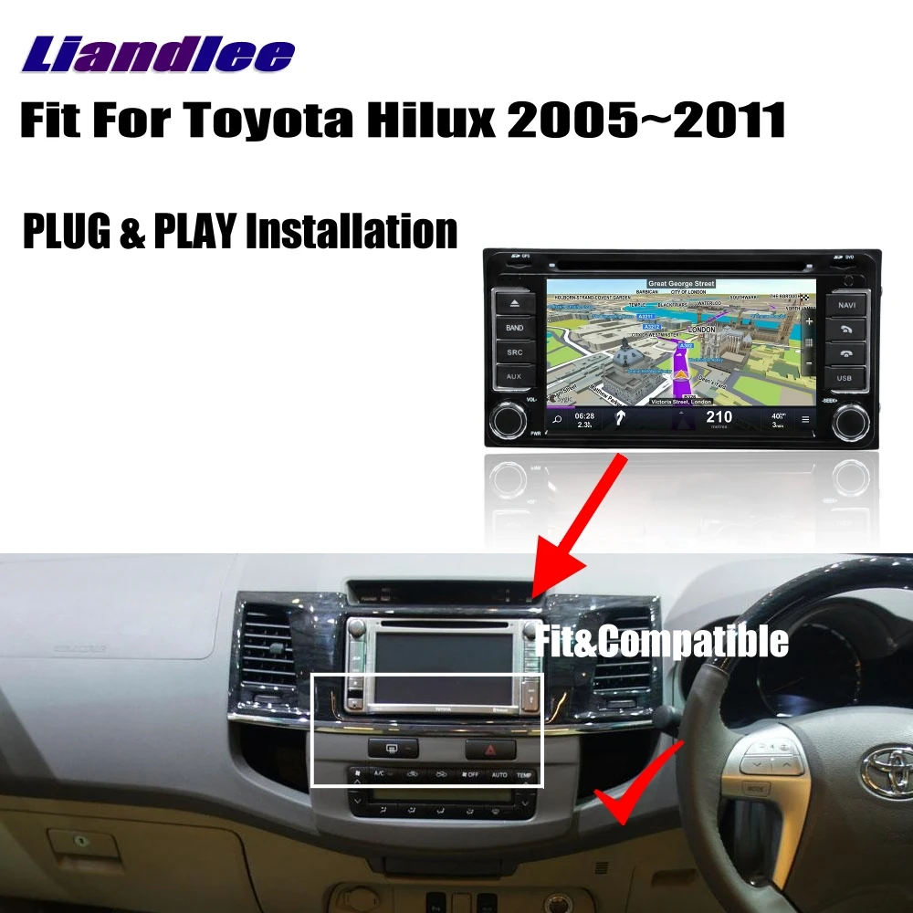 Cheap Liandlee Android Car Radio CD DVD Player For Toyota Frtuner / Hilux SW4 2005~2014 GPS Navi Navigation Maps Camera OBD TV Screen 2
