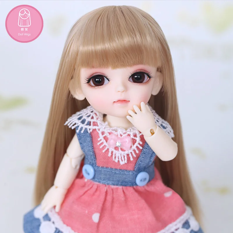 Парик для куклы BJD 1/8 bjd sd парик высокотемпературные длинные прямые волосы детей