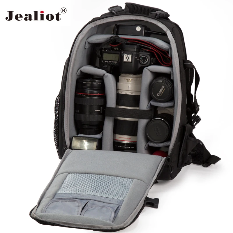 

2018 Jealiot Professional Camera Bag laptop Backpack digital camera Multifunctional waterproof Video Photo case for DSLR Canon