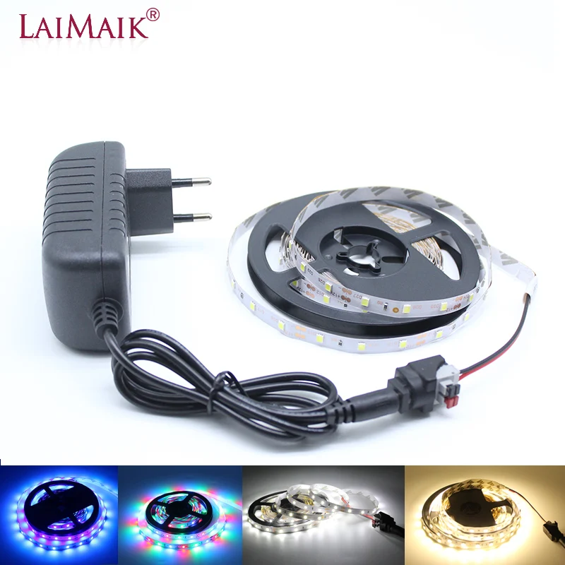 LAIMAIK Светодиодные ленты лента 12v smd 2835 60 светодиодный s/hdmi кабель 1 м 2 м 3 м 4 м 5 м светодиодный гибкие светодиодные полосы света украшения светодиодный лента DC12V Питание