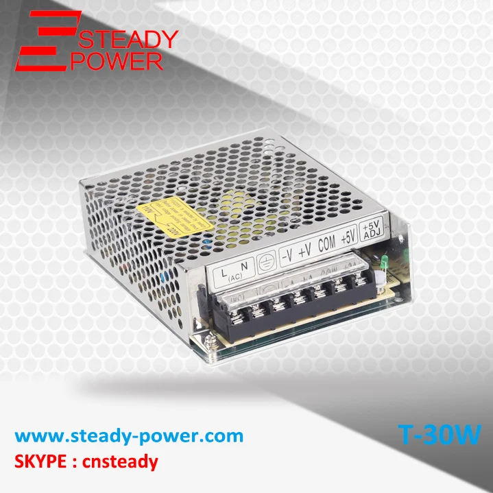 5 v/3a 12 v/1a-12 v/0.5a тройной выход промышленный SMPS 30w импульсный источник питания T-30B |