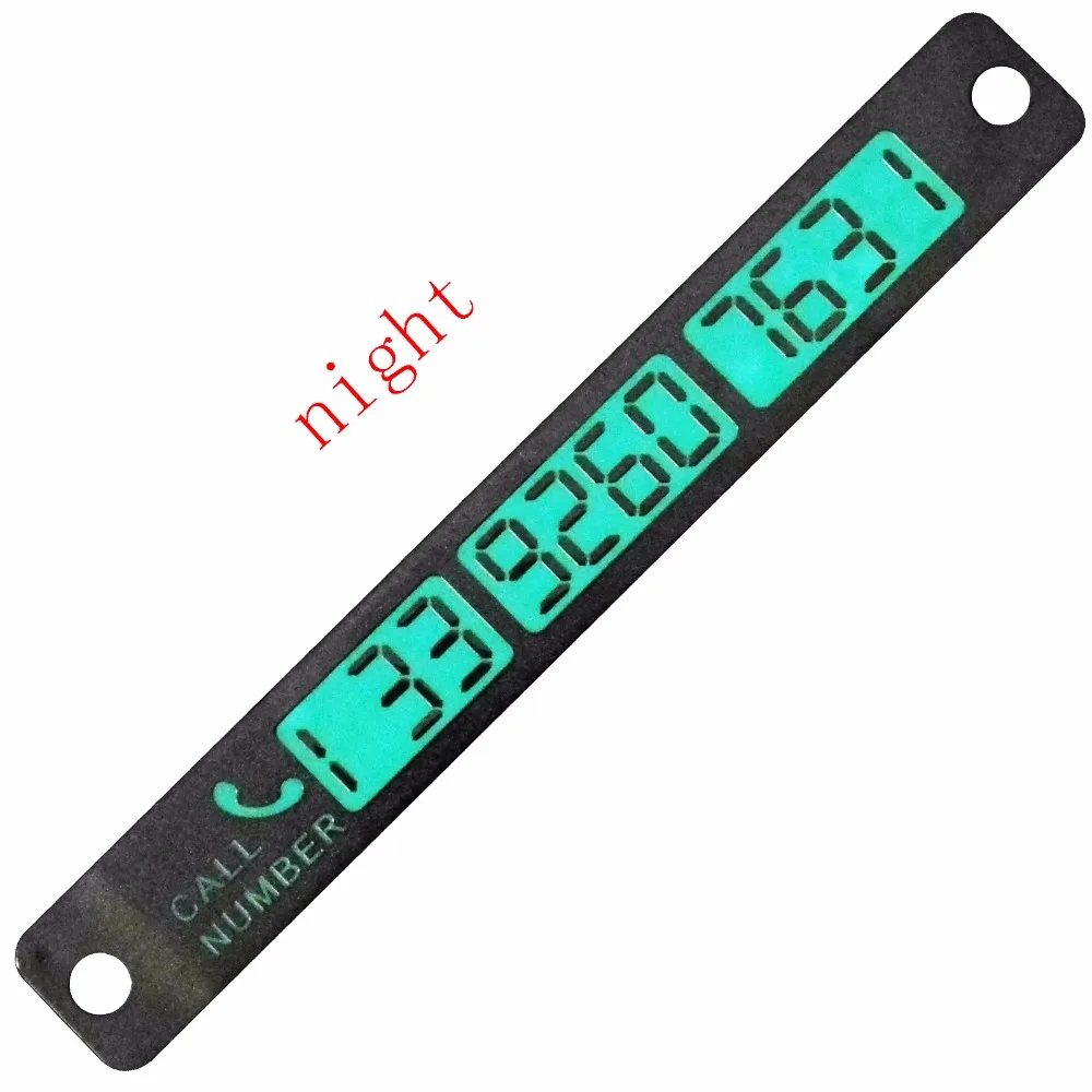 Jingyuqin 15*2 بطاقة مواقف السيارات المؤقتة رقم الهاتف بطاقة إخطار ليلة ضوء مصاصة لوحة التصميم الهاتف رقم بطاقة