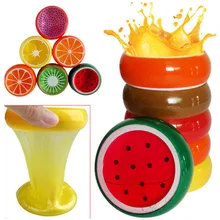 4 шт./компл. Лизуны в виде фруктов Полимерная глина цвет кристалл ошламованная смесь алеврита и глины прозрачный слизь аксессуар Интеллектуальный «жевачка» для рук Пластилин грязи играть