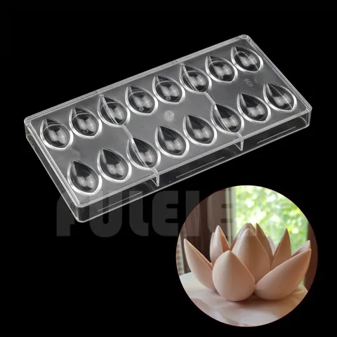 Forma de Lótus Cozinha do Bolo Doce de Chocolate 3d Policarbonato Chocolate Mold Ferramentas da pc Molde Ferramentas Cozimento Pastelaria